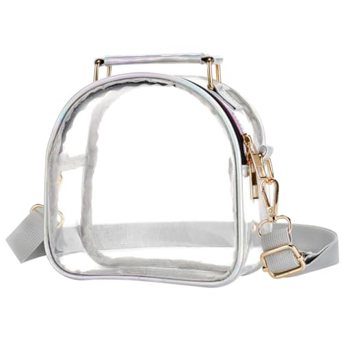 IMIKEYA Transparente Umhängetasche Damen Tpu Μ Leicht Multifuntionale Crossbody Cell Phone Bag für Shopping Reisen Arbeit Umweltfreundlich Weiß von IMIKEYA