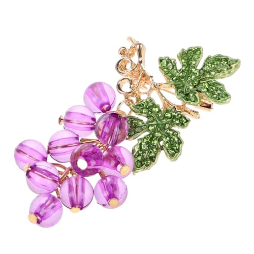 IMIKEYA Trauben Brosche für Damen Funkelnde Anstecknadel für Pullover Schals und Hüte Kreatives Accessoire für Weihnachten Modisches Schmuckstück von IMIKEYA