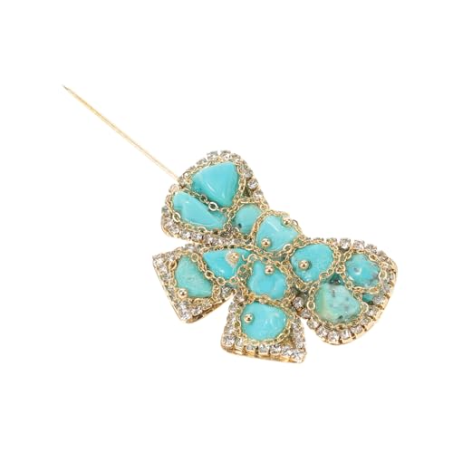 IMIKEYA Türkis Schleifenbrosche Modische Anstecknadel für Hemden Pullover Kleider Vielseitiges Schmuck-accessoire mit Sicherem Verschluss für Hüte Rucksäcke Fashion Zubehör von IMIKEYA