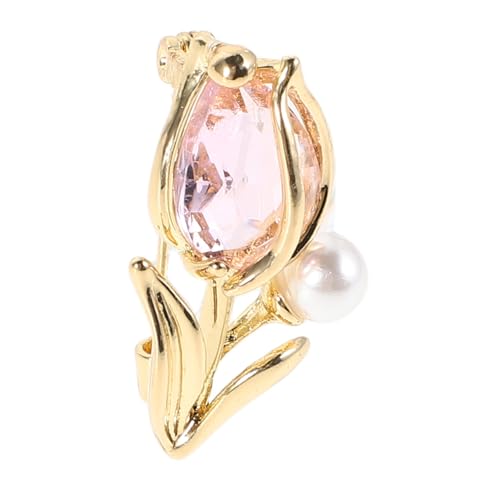 IMIKEYA Funkelnde Tulpen Brosche Vergoldete Blumennadel Schalbrosche Für Damen Anstecknadel Für Kleider Und Schals Vielseitiges Accessoire Für Besondere Anlässe von IMIKEYA