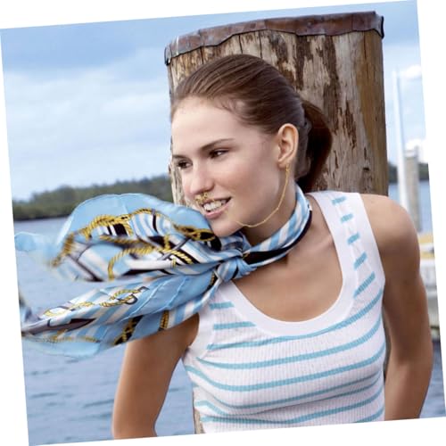 IMIKEYA U Förmiger Nasenring aus Metall mit Langem Kettenanhänger Kreatives Piercing Schmuckstück für Nase und Lippen Verarbeitung Elegantes Design Geeignet für Frauen bei Party und von IMIKEYA