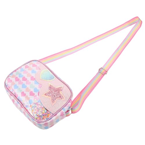 IMIKEYA Umhängetasche Glitzer Sterne Verstellbarer Gurt Leicht Komfortabel Für Schule Party Mädchen Crossbody Tasche von IMIKEYA