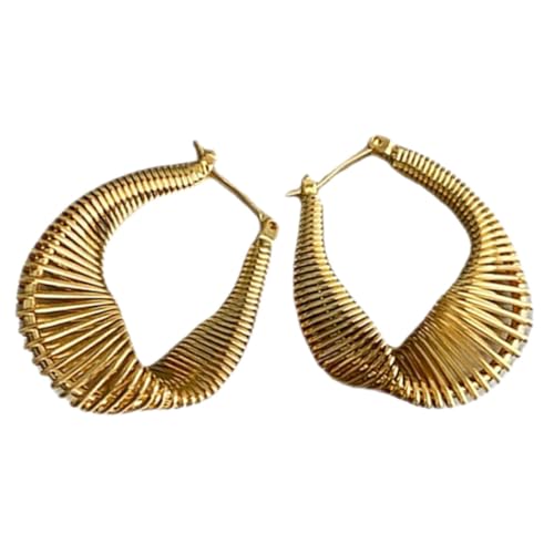 IMIKEYA Unregelmäßige Federnde Creolen Ohrringe Damen Leichte Dangle Schmuck Doppelte Hoop Form Komfortabel und Sicher für Alltag und Besondere Anlässe Vergoldet Trendige Ohraccessoires IMIKEYA Unregelmäßige Federnde Creolen Ohrringe Damen Leichte Dangle Schmuck Doppelte Hoop Form Komfortabel und Sicher für Alltag und Besondere Anlässe Vergoldet Trendige Ohraccessoires von IMIKEYA