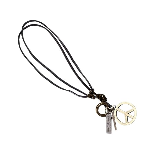 IMIKEYA Verstellbare Friedenszeichen Halskette Antikem Bronze anhänger Retro Peace Symbol Schmuck Leichter Vintage Pendant für Männer und Frauen IMIKEYA Verstellbare Friedenszeichen Halskette Antikem Bronze anhänger Retro Peace Symbol Schmuck Leichter Vintage Pendant für Männer und Frauen von IMIKEYA