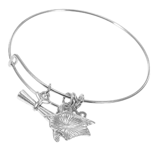 IMIKEYA Verstellbarer Armreif mit Gravur Anhänger Verstellbarer Graduation Bangle für Männer und Frauen Modisches College Abschluss für Freunde und Familie von IMIKEYA
