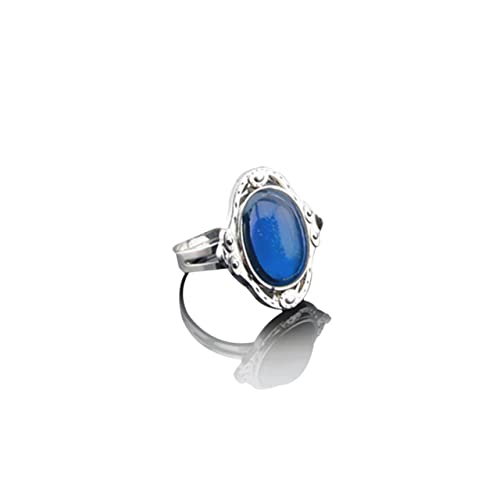 IMIKEYA Verstellbarer Bohemia Stimmungsring Farbwechsel Schmuck Damen Herren Ovaler Temperatur Farbwechsel Ring Innendurchmesser Legierung US Charmanter Finger Mood Ring von IMIKEYA