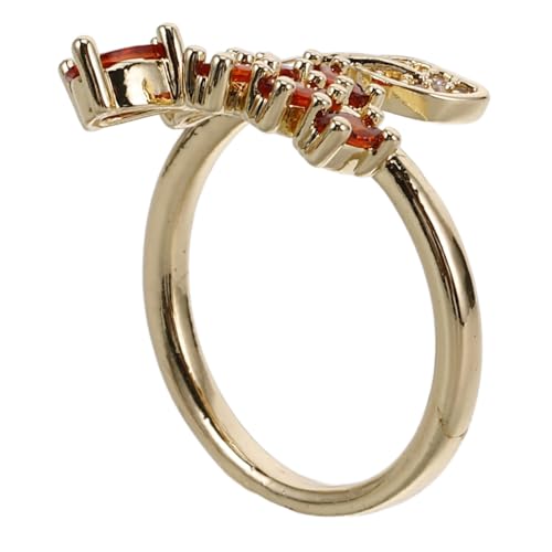 IMIKEYA Verstellbarer Geometrischer Ring mit Floralem Design Minimalistischer Schmuck für Damen Leicht und Komfortabel für Täglichen Gebrauch und Besondere Anlässe von IMIKEYA