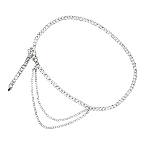 IMIKEYA Kettengürtel Für Damen Aus Metall Taillenkette Mit Herzanhänger Verstellbarer Gürtel Für Kleider Röcke Und Hosen von IMIKEYA