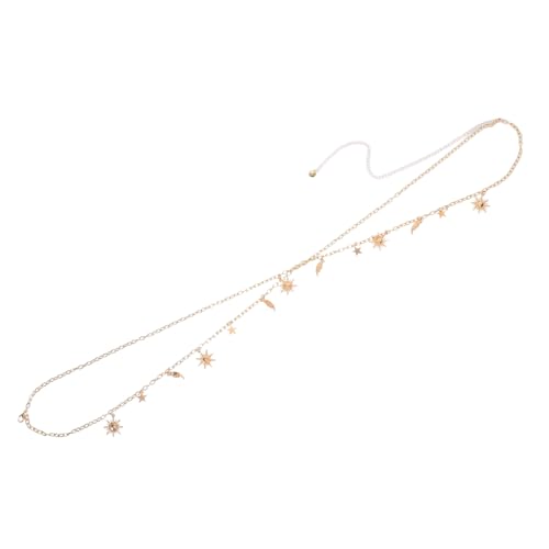IMIKEYA Verstellbarer Metall Taillenkette Damen Body Chain mit Eleganter Mond-Designs Goldfarbene Mehrlagige Hüftkette für Kleider Jeans Events IMIKEYA Verstellbarer Metall Taillenkette Damen Body Chain mit Eleganter Mond-Designs Goldfarbene Mehrlagige Hüftkette für Kleider Jeans Events von IMIKEYA