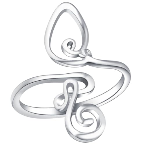 IMIKEYA Verstellbarer Offener Zehenring Damen Boho Stil Fußschmuck Sommer Strand Einstellbar Komfortabel Langlebig Silber von IMIKEYA