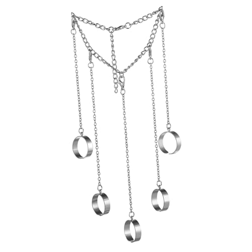 IMIKEYA Verstellbarer Punk Kettenring Damen Offenes Design Modeschmuck Einstellbarer Fingerring für Valentinstag von IMIKEYA