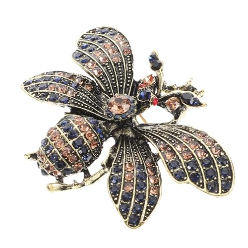 IMIKEYA Vintage Bienen Brosche Anstecknadel mit Funkelnden Kristallen Unisex Kleidungsschmuck für Damen und Herren Modischer Retro Look Vielseitig für Hut Jacke und Schal Geeignet von IMIKEYA