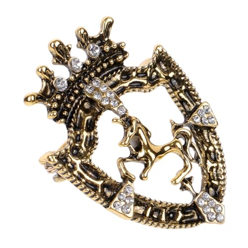 IMIKEYA Vintage Herren-brosche Elegante Krone Feiner Schild-anstecker Für Anzüge Stilvoller Party-dekorations-pin Für Alltag Und Besondere Anlässe Hochwertiges Zubehör in Antikem Goldton von IMIKEYA