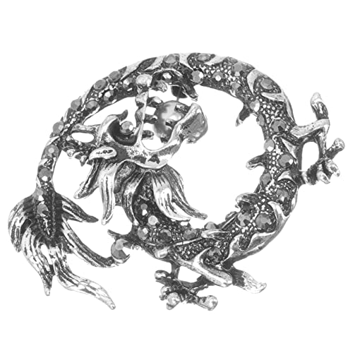 IMIKEYA Drachenbrosche Vintage Anstecknadel für Herren Legierung Robuste Drachennadel für Kleidung Anzug und Schals Ästhetische Brosche für Besondere Anlässe von IMIKEYA
