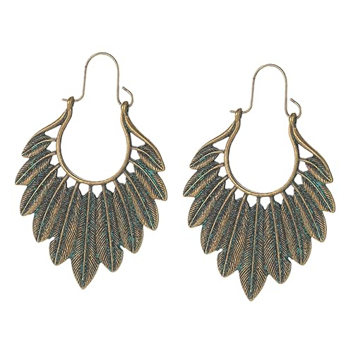 IMIKEYA Vintage Ethnische Baumeln Ohrringe Legierung Leichtgewichtige Dangle Ohrringe für Frauen und Mädchen Tropfen Ohrschmuck für Alltag Party und von IMIKEYA