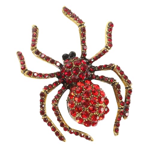 IMIKEYA Vintage Halloween Spinnenbrosche mit Strass Dekorative Anstecknadel für Kleidung Schals und Hüte Kompakt und Leicht Eleganter Schmuck für Damen und Herren Geschenkidee von IMIKEYA