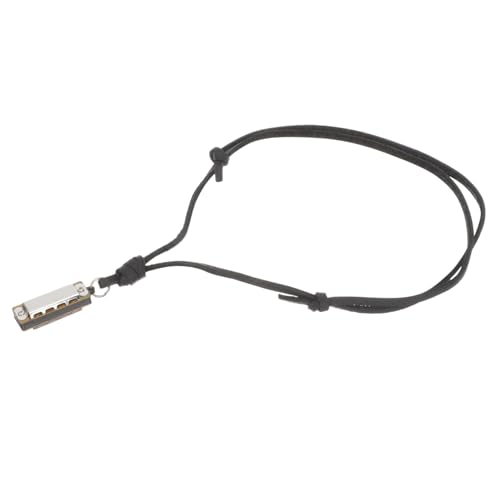 IMIKEYA Vintage Mini Mundharmonika Halskette mit Anhänger Leichte Tragbare Musikinstrument Halskette für Musikliebhaber Kreative Schwarze Harmonica Charm Schmuck von IMIKEYA