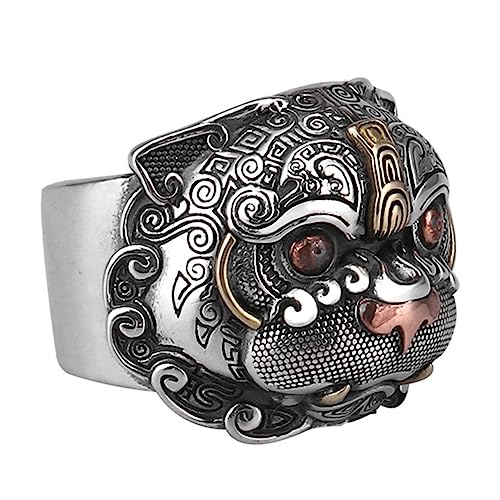 IMIKEYA Vintage Pi Yao Ring Kupfer Reichtum Gesundheit Glücksbringer für Damen und Herren Einzigartige Fingerdekoration für IMIKEYA Vintage Pi Yao Ring Kupfer Reichtum Gesundheit Glücksbringer für Damen und Herren Einzigartige Fingerdekoration für von IMIKEYA