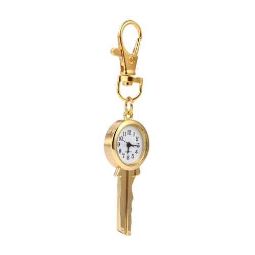 IMIKEYA Vintage Quarz Taschenuhr Schlüsselanhänger Runde Uhr Quarz Schlüsselring Stilvolles Design Für Schlüsselbund Und Auto Dekoration von IMIKEYA