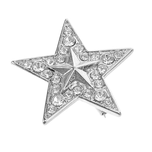 IMIKEYA Stern Brosche Aus Legierung Mit Strasssteinen Ansteckbrosche Für Damen Reversnadel Partybrosche Kleidungsabzeichen Ästhetische Anstecknadel Für Anzüge Und Kleider von IMIKEYA