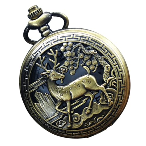 IMIKEYA Vintage Taschenuhr Leicht Quarzuhr für Damen Herren Retro Stil Dekorative Anhänger Uhr Batterie Kompakt und Praktisch für Altersgruppen Geeignet von IMIKEYA