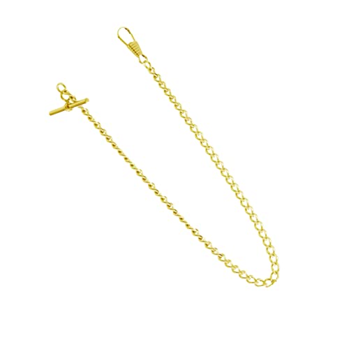 IMIKEYA Uhrenkette Fuer Taschenuhr Aus Metall Vintage-Stil T-Steg-Schnalle Laenge Passend Fuer Jeansgürtel Und Taschenuhr Herren Und Damen von IMIKEYA