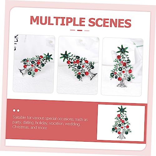 IMIKEYA Weihnachtliche Schmuck Brosche Weihnachtsbaum Funkelnde Strass Anstecknadel Legierter Schmuck für Frauen Geschenkidee zu Weihnachten Geeignet für Mäntel Hüte Taschen und Festliche von IMIKEYA