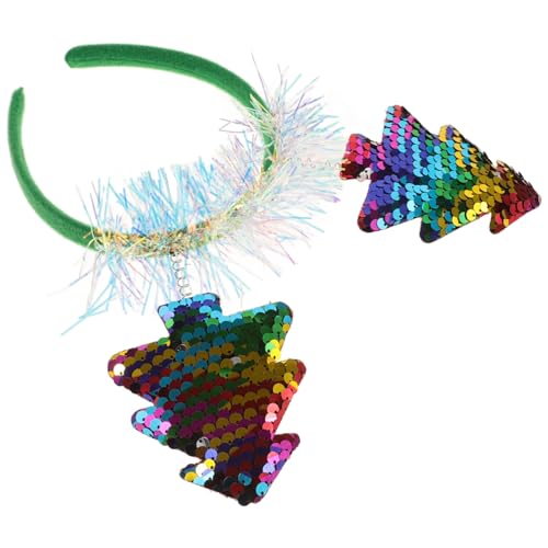 IMIKEYA Weihnachtlicher Haarreifen mit Buntem Weihnachtsbaum Design für Mädchen und Leichter Flexibler Kopfschmuck für Festliche Anlässe für Feiertagsfeiern und Weihnachtskostüme von IMIKEYA