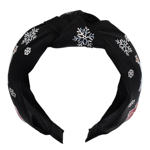 IMIKEYA Weihnachtliches Geknotetes Haarband für Damen Stylisches Stirnband mit Glitzer und Weihnachtsbaum Muster für Feiertagsfeiern und Neujahrsfeierlichkeiten von IMIKEYA