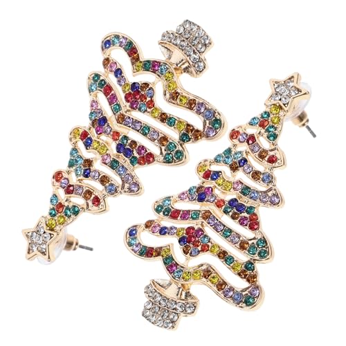 IMIKEYA Weihnachtsohrringe Damen Ohrstecker Weihnachtsbaum Design Strasssteine Legierung Festlicher Schmuck für Frauen IMIKEYA Weihnachtsohrringe Damen Ohrstecker Weihnachtsbaum Design Strasssteine Legierung Festlicher Schmuck für Frauen von IMIKEYA
