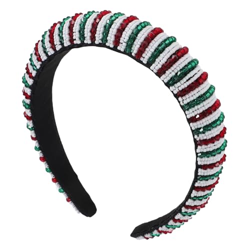 IMIKEYA Weihnachtsstirnband Mit Perlen Weihnachtskopfschmuck Weihnachtshaar-accessoire Für Party Und Festlichkeiten Leicht Und Angenehm Zu Tragen von IMIKEYA