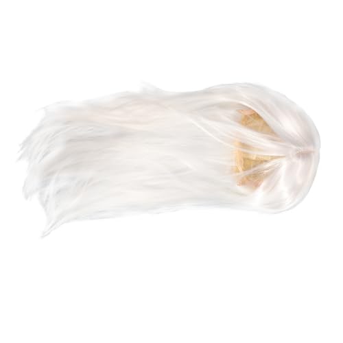 IMIKEYA Weiße Lange Gerade Cosplay Perücke für Herren Hitzebeständige Synthetikfaser Komfortabel und Natürlich Aussehend Geeignet für Hanfu Kostüm und Rollenspiel Dress Up von IMIKEYA