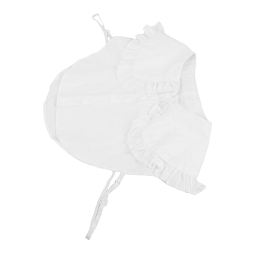 IMIKEYA Weißer Damen Fake Collar Baumwolle Rundhals Abnehmkragen Weicher Eleganter Einsatz für Hemden Modischer Rüschenkragen Hautfreundlich und Waschbar für Frühling und Herbst von IMIKEYA