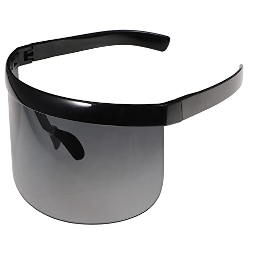 IMIKEYA Winddichte Sonnenbrille Unisex mit UV Schutz Großer Rahmen Leichter Komfort Flexible für Outdoor Schutz und Modischen Look Schwarzer Rahmen mit Schwarzem Grauglas von IMIKEYA