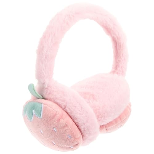 IMIKEYA Winter Ohrenwärmer Kinder Mädchen Ohrenwärmer Kinder Niedlich Erdbeere Plüsch Ohrenschützer Bequemer weicher Earmuffs Ohrenwärmer für Damen und Mädchen von IMIKEYA