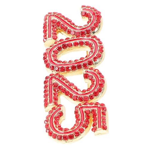 IMIKEYA Year Strass Brosche Zahl Anstecknadel Damen Revers Pin Glitzerndes Design Vielseitig für Mantel Kleidung Accessoire von IMIKEYA
