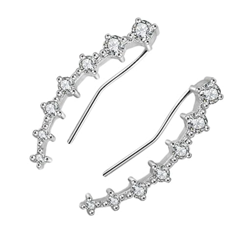 IMIKEYA Zirkonbesetzte Ear Ohrstecker Damen Ohrschmuck Elegant Handgefertigt Hochzeit Schmuck Zubehör von IMIKEYA