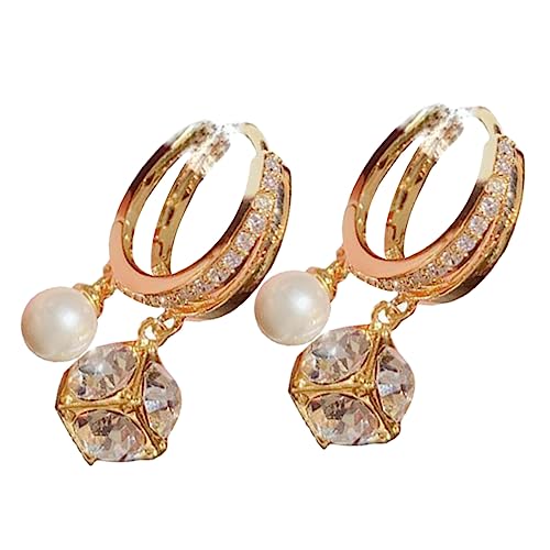 IMIKEYA Zirkonia Perlen Ohrringe Damen Kleine Creolen mit Einzigartigem Design Hypoallergen und Elegant für Besondere Anlässe für Hochzeiten Partys und Alltag IMIKEYA Zirkonia Perlen Ohrringe Damen Kleine Creolen mit Einzigartigem Design Hypoallergen und Elegant für Besondere Anlässe für Hochzeiten Partys und Alltag von IMIKEYA