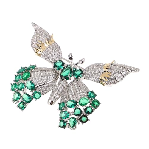IMIKEYA Schmetterlingsnadel Mit Bunten Strasssteinen Dekorative Brosche Für Damen Modisches Schmuck-accessoire Für Kleider Pullover Formelle Und Freizeit Anlässe von IMIKEYA