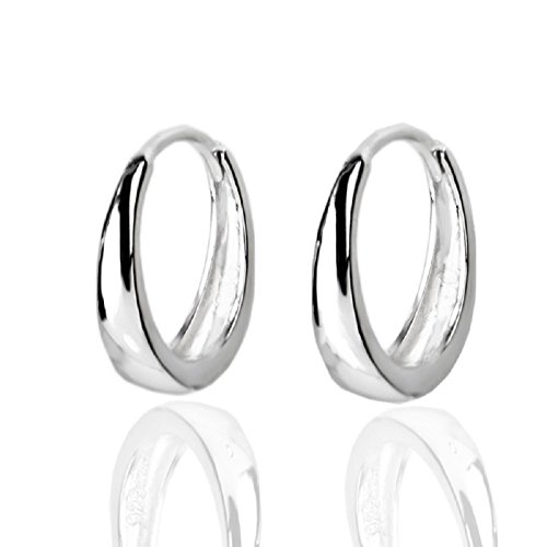 13 mm Tropfenförmige Creolen für Damen Mädchen Sterling Silber Kleine Huggie Creolen Knorpel Ohrringe von IMINI