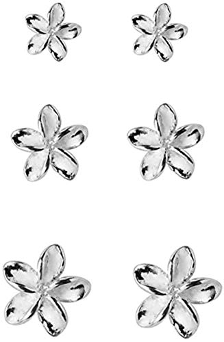 3 Paar Blumen Ohrstecker für Damen Mädchen Sterling Silber 925 Ohrringe Winzige Blumen Knorpelohrringe Hochzeits Ohrstecker Ohrringe Hypoallergen von IMINI