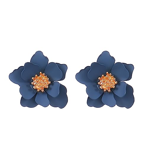 Böhmische Blumen Ohrstecker für Frauen Teenager Mädchen Modische Blüte Große Statement Acryl Ohrringe Ohrstecker Mehrfarbig Frühling Sommer Ohrschmuck von IMINI