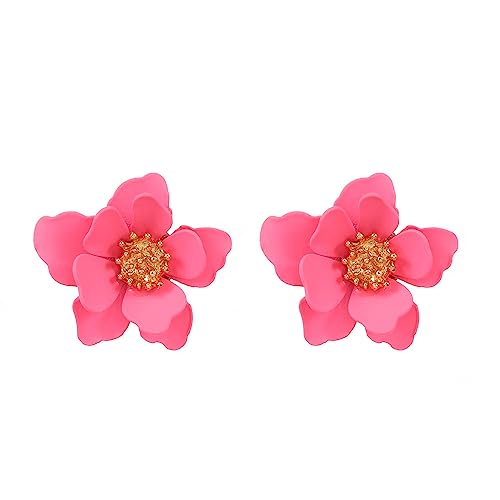 Böhmische Blumen Ohrstecker für Frauen Teenager Mädchen Modische Blüte Große Statement Acryl Ohrringe Ohrstecker Mehrfarbig Frühling Sommer Ohrschmuck von IMINI