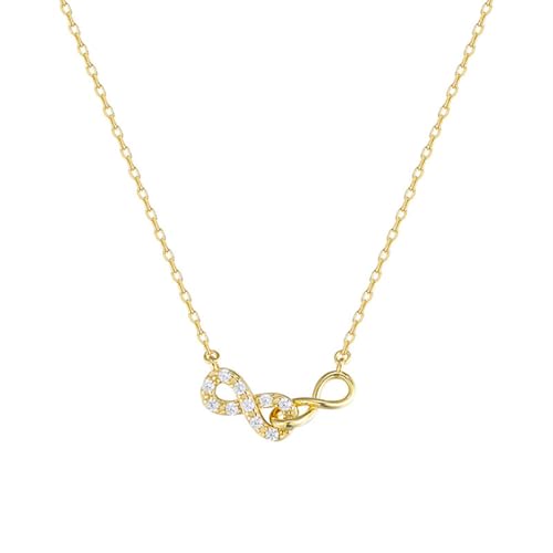 IMINI Infinity Halskette 925 Sterling Silber 14K Vergoldet Zirkonia Choker Halskette Damen Modeschmuck Geschenk IMINI Infinity Halskette 925 Sterling Silber 14K Vergoldet Zirkonia Choker Halskette Damen Modeschmuck Geschenk von IMINI