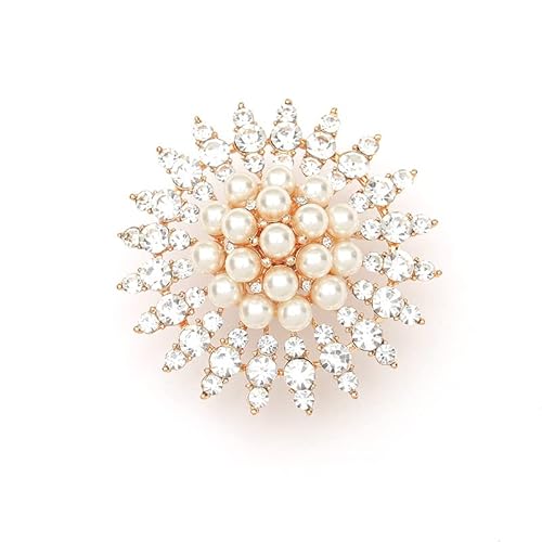 IMINI Statement Ehering mit großen CZ Perlen für Frauen Mädchen Vintage CZ Kristall Kunstperlen Ball Blume verstellbar offen Band Wrap Geburtstag Cocktail Party Ring von IMINI