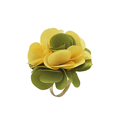 IMINI Großer Blumenring für Damen Mädchen Offener Statement Ring Florales Fingerband Verlobungsversprechen Ring von IMINI