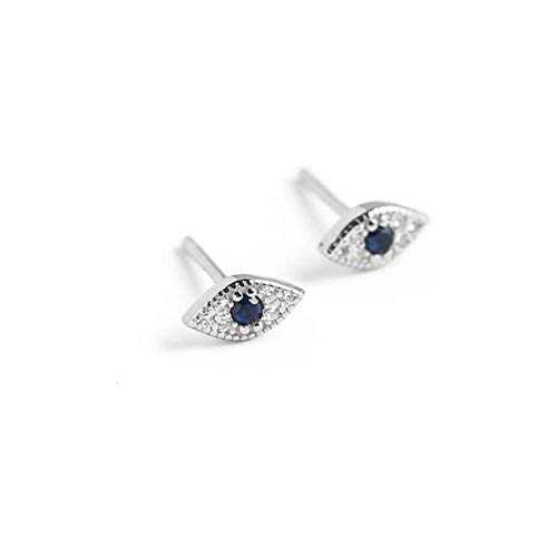 Kleine Böser Blick Ohrstecker für Damen Mädchen 925 Sterling Silber Ohrringe Knorpel Tragus Ohrstecker Piercing von IMINI