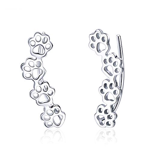 Pfote Ohr Manschette Wrap Crawler Kletterer Ohrringe für Frauen Teen Mädchen Sterling Silber Ohrstecker Clip auf niedlichen Hund Katze Haustier Pin hypoallergenen Schmuck von IMINI