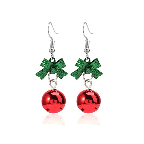 Weihnachten rote Kugel baumelnde Ohrringe für Mädchen und Frauen Jingle Bell baumelnde Hakenohrringe Weihnachts Ohrringe Weihnachten rote Kugel baumelnde Ohrringe für Mädchen und Frauen Jingle Bell baumelnde Hakenohrringe Weihnachts Ohrringe von IMINI
