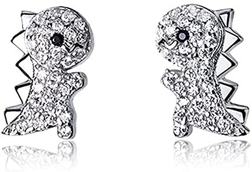 Kristall-Dinosaurier-Ohrstecker für Teenager-Mädchen 925 Sterlingsilber-Pave CZ Kleine niedliche Drachentier-Ohrstecker Post Nickelfreier Schmuck Geburtstagsgeschenke für kleine Mädchen von IMINI